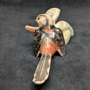 Vintage Goebel Porcelain Bird Figurine, Long-tailed Titmouse (W. Germany) 🐦🇩🇪🌿