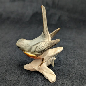 Vintage Goebel Porzellan-Vogelfigur, Amerikanisches Rotkehlchen (Westdeutschland) 🐦🇺🇸🧡