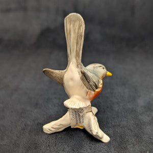 Vintage Goebel Porzellan-Vogelfigur, Amerikanisches Rotkehlchen (Westdeutschland) 🐦🇺🇸🧡