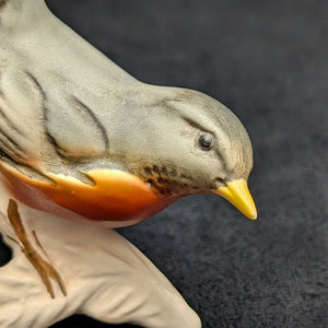 Vintage Goebel Porzellan-Vogelfigur, Amerikanisches Rotkehlchen (Westdeutschland) 🐦🇺🇸🧡