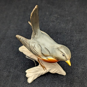 Vintage Goebel Porzellan-Vogelfigur, Amerikanisches Rotkehlchen (Westdeutschland) 🐦🇺🇸🧡