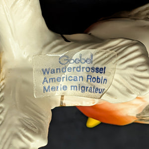 Vintage Goebel Porzellan-Vogelfigur, Amerikanisches Rotkehlchen (Westdeutschland) 🐦🇺🇸🧡