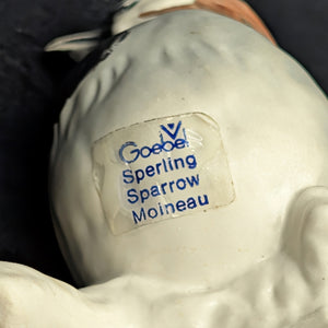 Vintage Goebel Porzellan-Vogelfigur, Haussperling (Westdeutschland) 🐦🇩🇪🤎