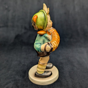 Vintage Hummel Figurine #185 "Accordion Boy" (W. Germany, HEAVY CRAZING) 🇩🇪🎶⚠️