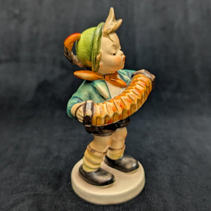 Vintage Hummel Figurine #185 "Accordion Boy" (W. Germany, HEAVY CRAZING) 🇩🇪🎶⚠️