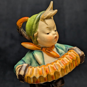 Vintage Hummel Figurine #185 "Accordion Boy" (W. Germany, HEAVY CRAZING) 🇩🇪🎶⚠️