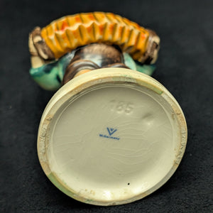 Vintage Hummel Figurine #185 "Accordion Boy" (W. Germany, HEAVY CRAZING) 🇩🇪🎶⚠️