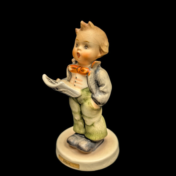 Vintage Hummel Figurine #135 "Soloist" (W. Germany, Severe Crazing) 🇩🇪🎤⚠️