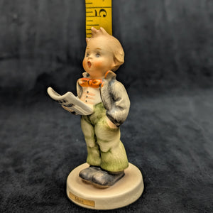 Vintage Hummel Figurine #135 "Soloist" (W. Germany, Severe Crazing) 🇩🇪🎤⚠️