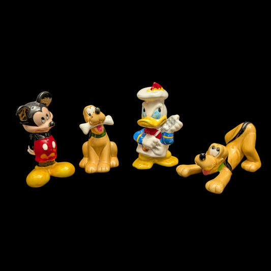 Vintage Disney Figural Set (Mickey, Donald Chef, Pluto) by Enesco – 4 Pieces 🐭🦆🐶🧂