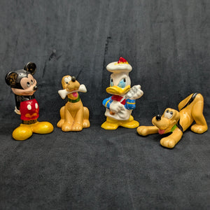 Vintage Disney Figural Set (Mickey, Donald Chef, Pluto) by Enesco – 4 Pieces 🐭🦆🐶🧂