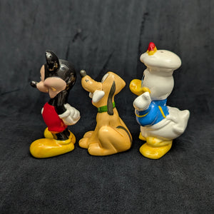 Vintage Disney Figural Set (Mickey, Donald Chef, Pluto) by Enesco – 4 Pieces 🐭🦆🐶🧂