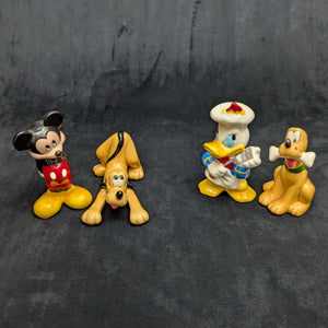 Vintage Disney Figural Set (Mickey, Donald Chef, Pluto) by Enesco – 4 Pieces 🐭🦆🐶🧂