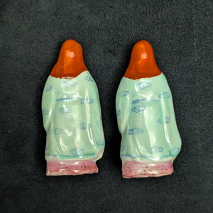 Vintage Chinese Ceramic Figurines Set of 6 (Fuk Luk Sau / Three Star Gods) 🇨🇳💰🍑