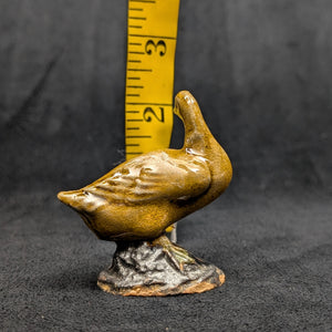 Vintage Miniature Ceramic Waterfowl Figurine Set (10 Pcs, Crackle Glaze, Marked China) 🦢🦆🎨