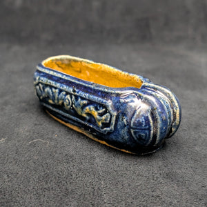 Chinese Penjing Planter Set (5 Ruyi Scepter Pots with Dragon Motif), Export Stoneware, Circa 1970s 🇨🇳🐉✨