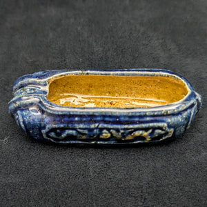 Chinese Penjing Planter Set (5 Ruyi Scepter Pots with Dragon Motif), Export Stoneware, Circa 1970s 🇨🇳🐉✨