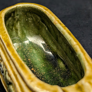Chinese Penjing Planter Set (5 Ruyi Scepter Pots with Dragon Motif), Export Stoneware, Circa 1970s 🇨🇳🐉✨