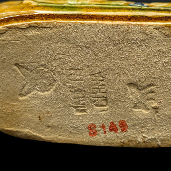 Chinese Penjing Planter Set (5 Ruyi Scepter Pots with Dragon Motif), Export Stoneware, Circa 1970s 🇨🇳🐉✨