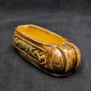 Chinese Penjing Planter Set (5 Ruyi Scepter Pots with Dragon Motif), Export Stoneware, Circa 1970s 🇨🇳🐉✨