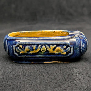 Chinese Penjing Planter Set (5 Ruyi Scepter Pots with Dragon Motif), Export Stoneware, Circa 1970s 🇨🇳🐉✨