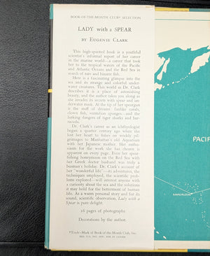 Lady with a Spear by Eugenie Clark (1953 First Edition, Book Club Edition) - Famous Ocean Scientist Memoir 🐠🗺️🇺🇸