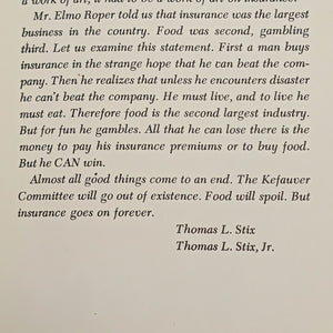 Slightly Underwritten by Thomas L. Stix (1951 First Edition) - Mid-Century Insurance Cartoon Collection 📜💰🚗