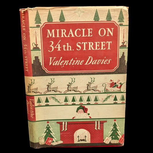 Miracle on 34th Street by Valentine Davies (1947 First Edition) - Iconic Christmas Classic in Original Dust Jacket 🎄🎅🎁