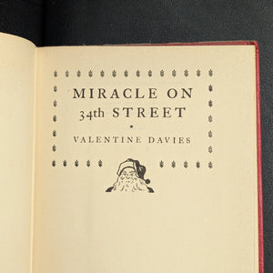 Miracle on 34th Street by Valentine Davies (1947 First Edition) - Iconic Christmas Classic in Original Dust Jacket 🎄🎅🎁