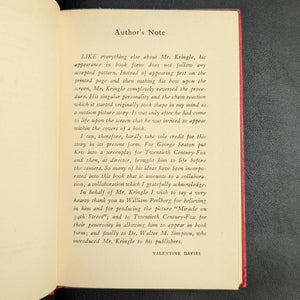 Miracle on 34th Street by Valentine Davies (1947 First Edition) - Iconic Christmas Classic in Original Dust Jacket 🎄🎅🎁