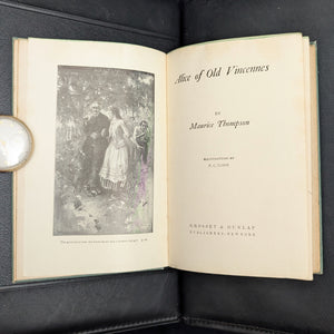 Alice of Old Vincennes by Maurice Thompson (1900 Copyright Reprint) - Tri-Color Decorative Binding 🗡️🏰🇺🇸
