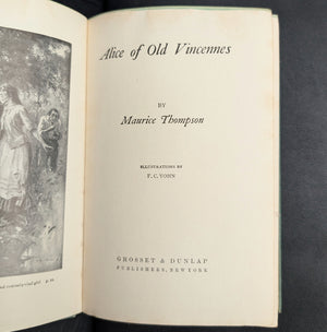 Alice of Old Vincennes by Maurice Thompson (1900 Copyright Reprint) - Tri-Color Decorative Binding 🗡️🏰🇺🇸