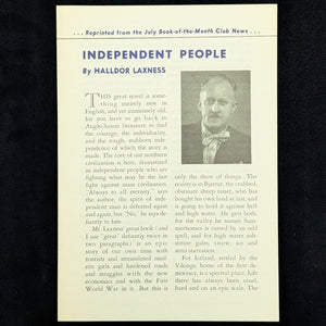 Independent People by Halldór Laxness (1946 First American Edition) - Nobel Prize Author & Original Dust Jacket 🇮🇸📚🐑