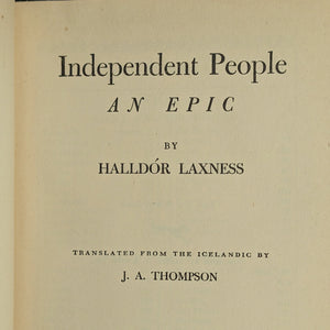 Independent People by Halldór Laxness (1946 First American Edition) - Nobel Prize Author & Original Dust Jacket 🇮🇸📚🐑