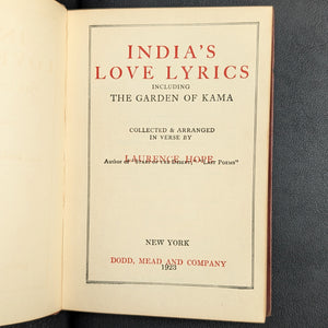 India’s Love Lyrics by Laurence Hope (1923 Decorative Reprint) - Exotic Poetry & Art Deco Binding 🌶️📜🌺