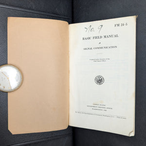 Basic Field Manual, Signal Communication (FM 24-5), U.S. War Dept. (1939) - Suisun, CA Military Ephemera 🇺🇸📞⚔️