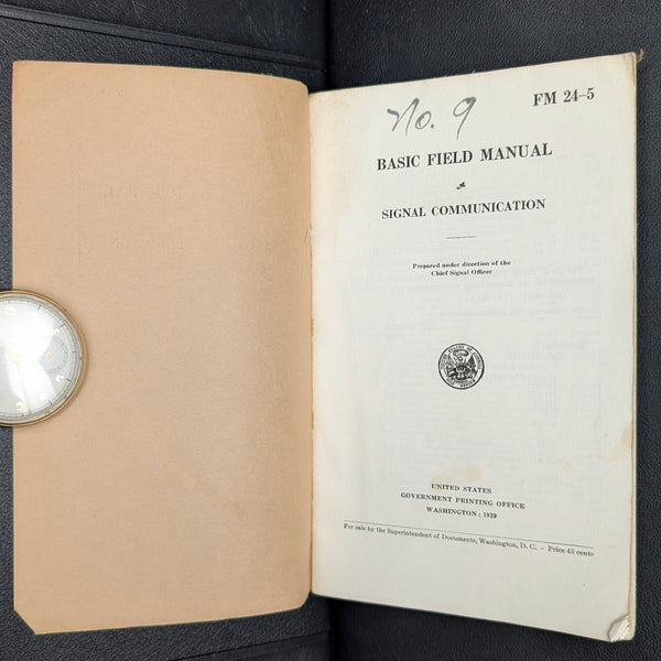 Basic Field Manual, Signal Communication (FM 24-5), U.S. War Dept. (1939) - Suisun, CA Military Ephemera 🇺🇸📞⚔️