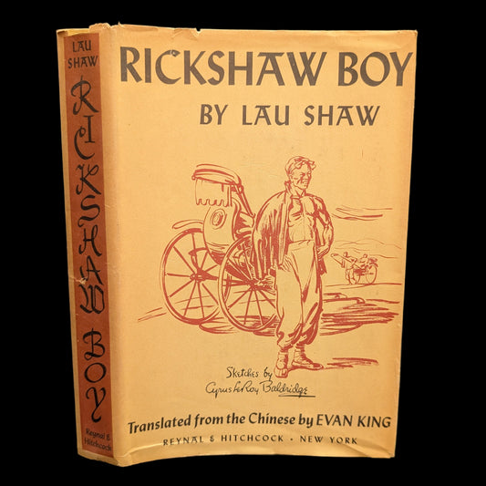 RICKSHAW BOY (First American Edition, Illustrated by Baldridge, 1945) 🇨🇳📚🖼️