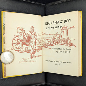 RICKSHAW BOY (First American Edition, Illustrated by Baldridge, 1945) 🇨🇳📚🖼️