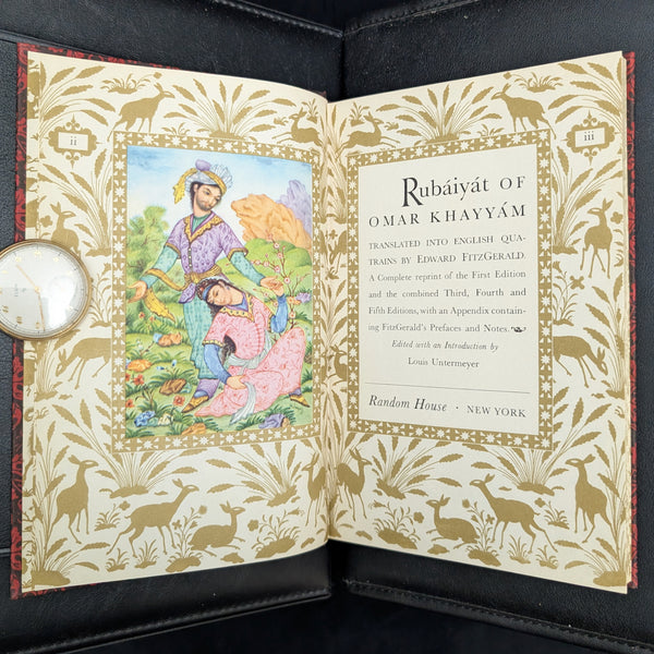 Rubáiyát of Omar Khayyám (1947 Random House Deluxe Reprint) - Persian Miniature Art & BOMC Artifact 🍷📜🌙