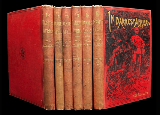 In Darkest Africa by Henry M. Stanley (RARE Six Volume Set), 1890 🌍📜🧭